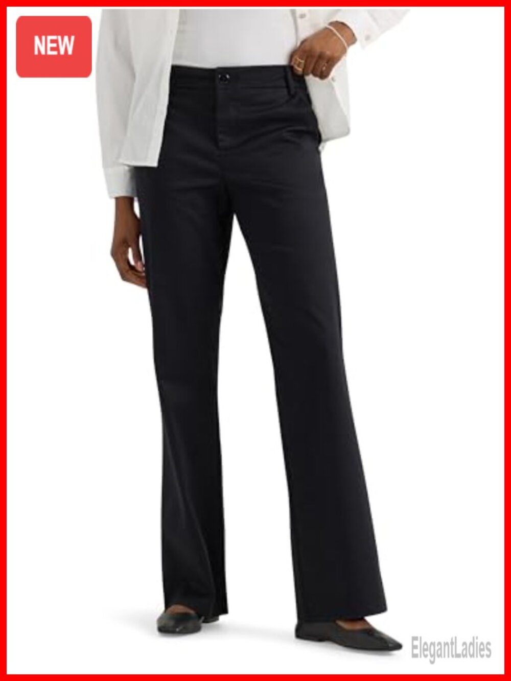 Lee Wrinkle Free Mid Rise Bootcut Pants Regular Fit Stretch